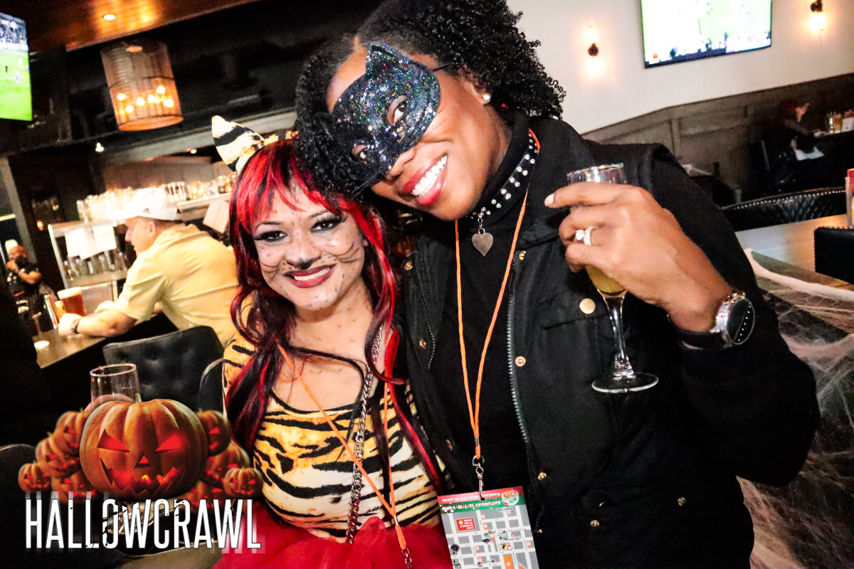 People in cool costumes at HallowCrawl - Halloween Bar Crawl in Downtown Royal Oak, MI
